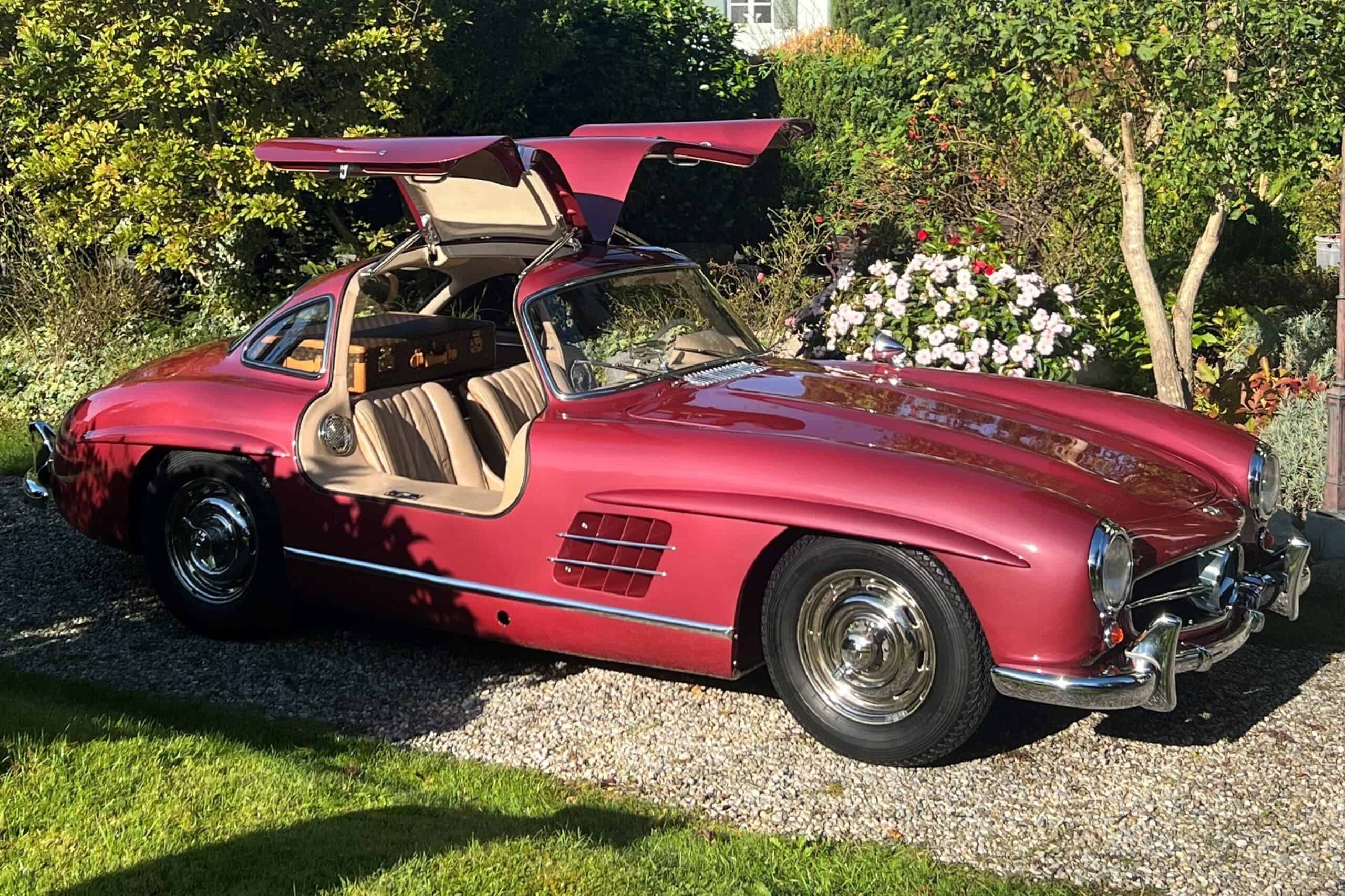 1955-Mercedes-300-SL-Fluegeltuerer-Erdbeerrot Bild von 1955-Mercedes-300-SL-Fluegeltuerer-Erdbeerrot