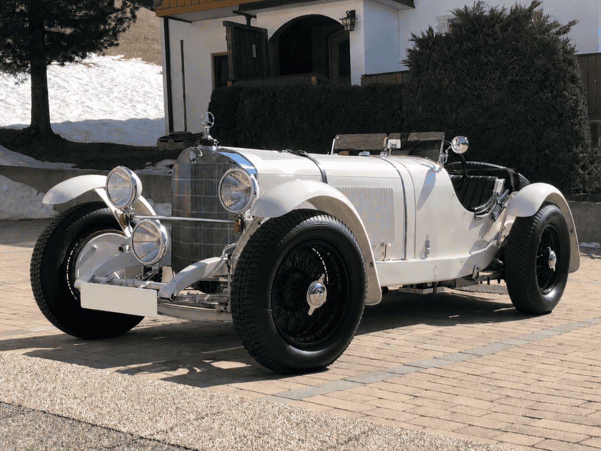 1929-Mercedes-710-SSK-Weiss Bild von Mercedes 710 SSK